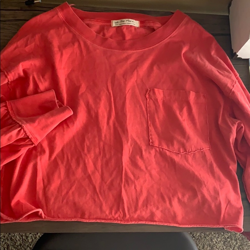 Red Free people long sleeve